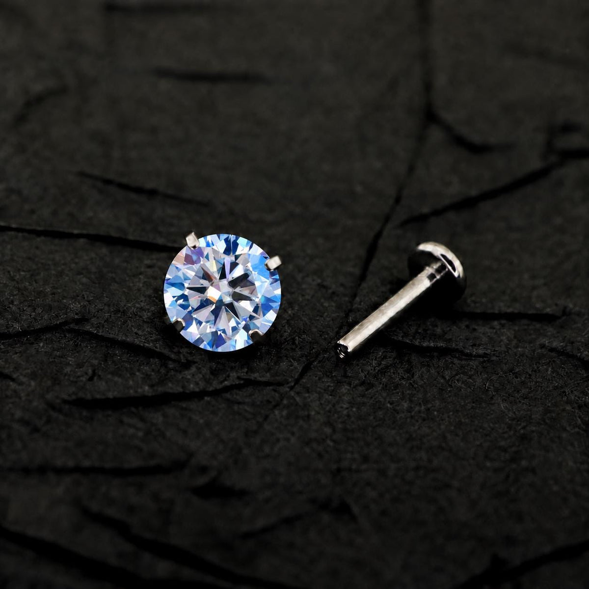 ETSY 4574939599 | IMAGE 3 | Glacier Moissanite Flat Back Stud