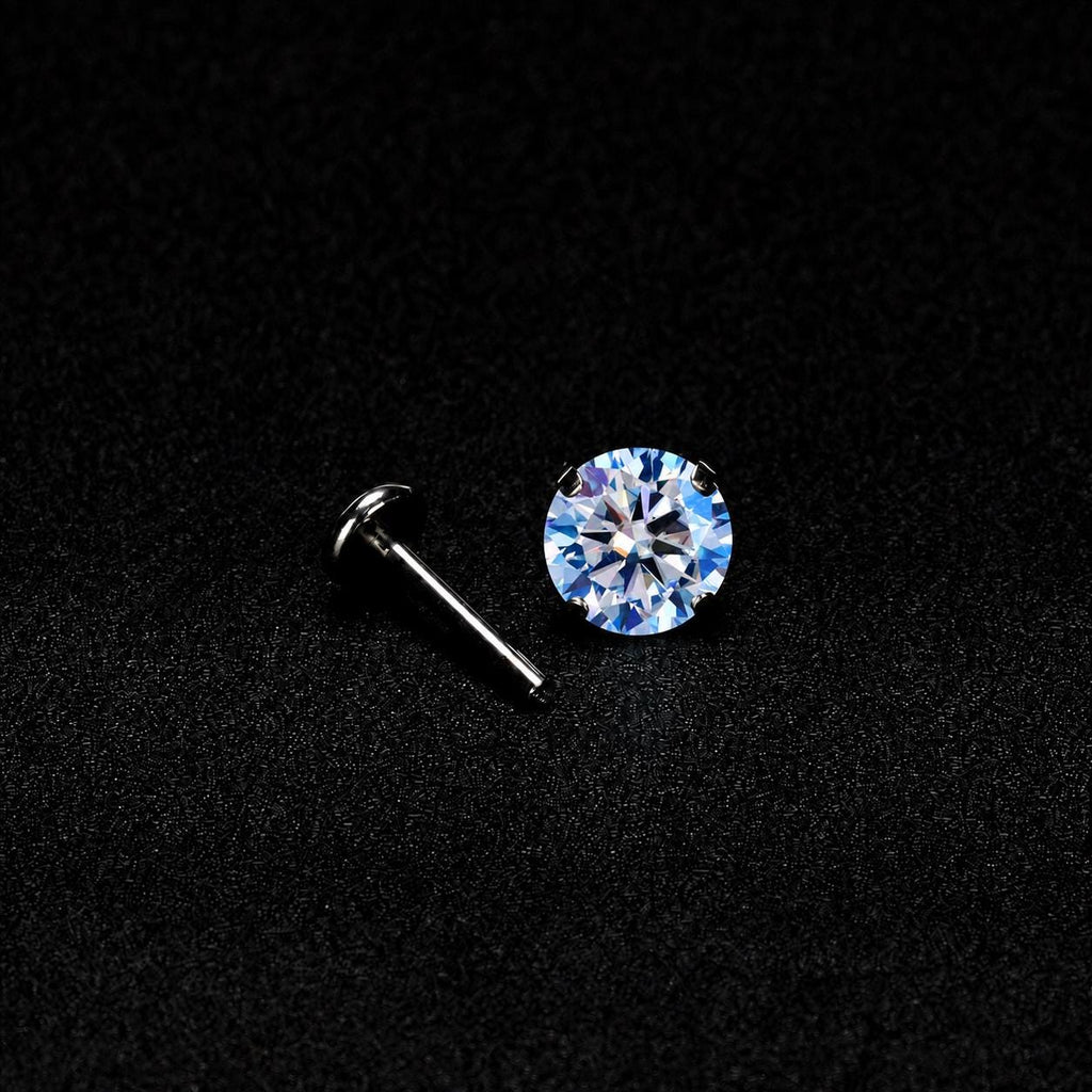 ETSY 4574939599 | IMAGE 5 | Glacier Moissanite Flat Back Stud