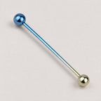Gradient Ball & Spike titanium industrial barbell, detail view 9