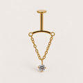Crystal Chain Dangle Golden Orbit detail 9