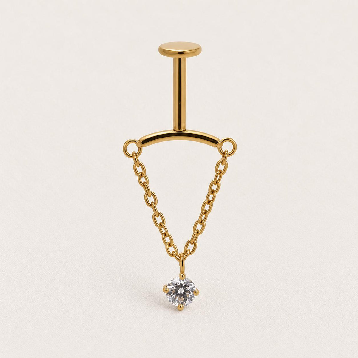 Crystal Chain Dangle Golden Orbit detail 9