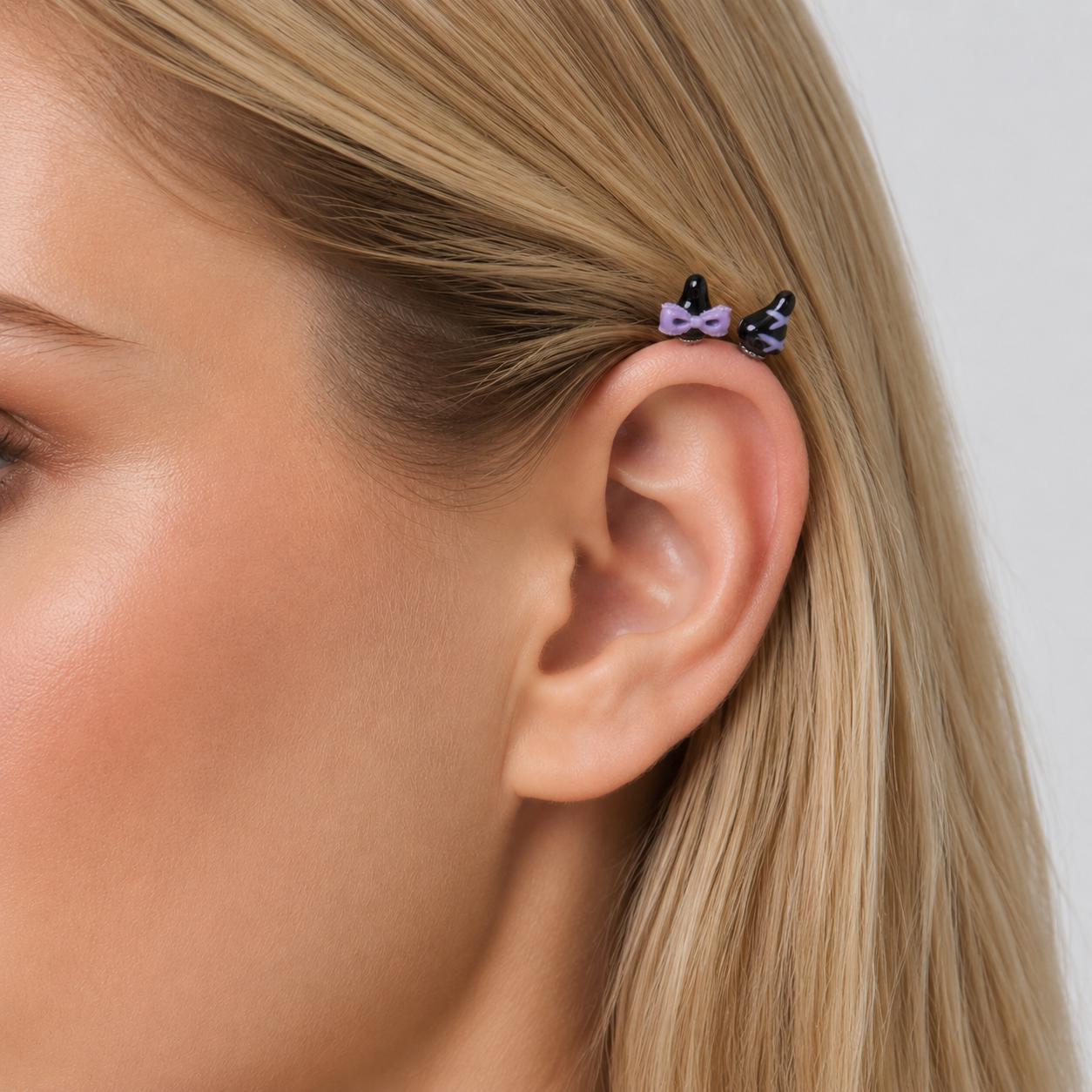 Kuromi Bow & Striped Ear Set detail 2