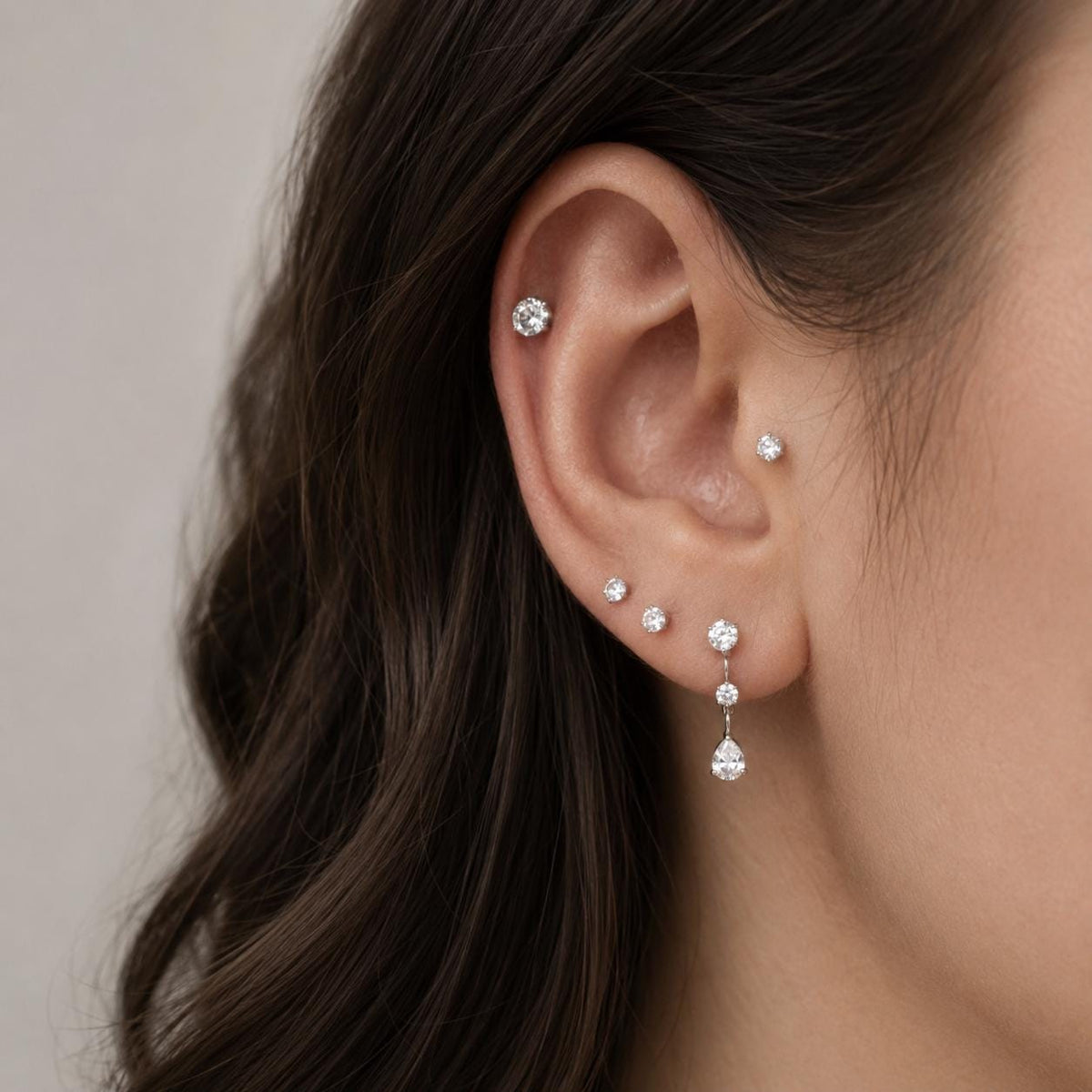 Crystal Spike & Teardrop Dangle detail 2