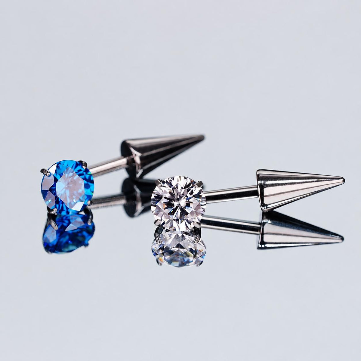 Round CZ & Spike Barbell detail 3