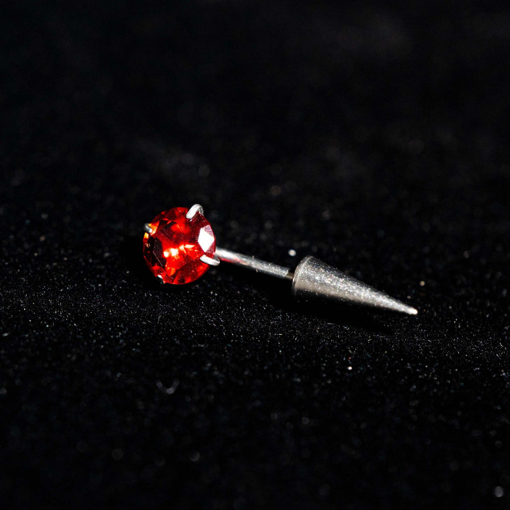 Round CZ & Spike Barbell detail 5