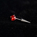 Round CZ & Spike Barbell detail 5