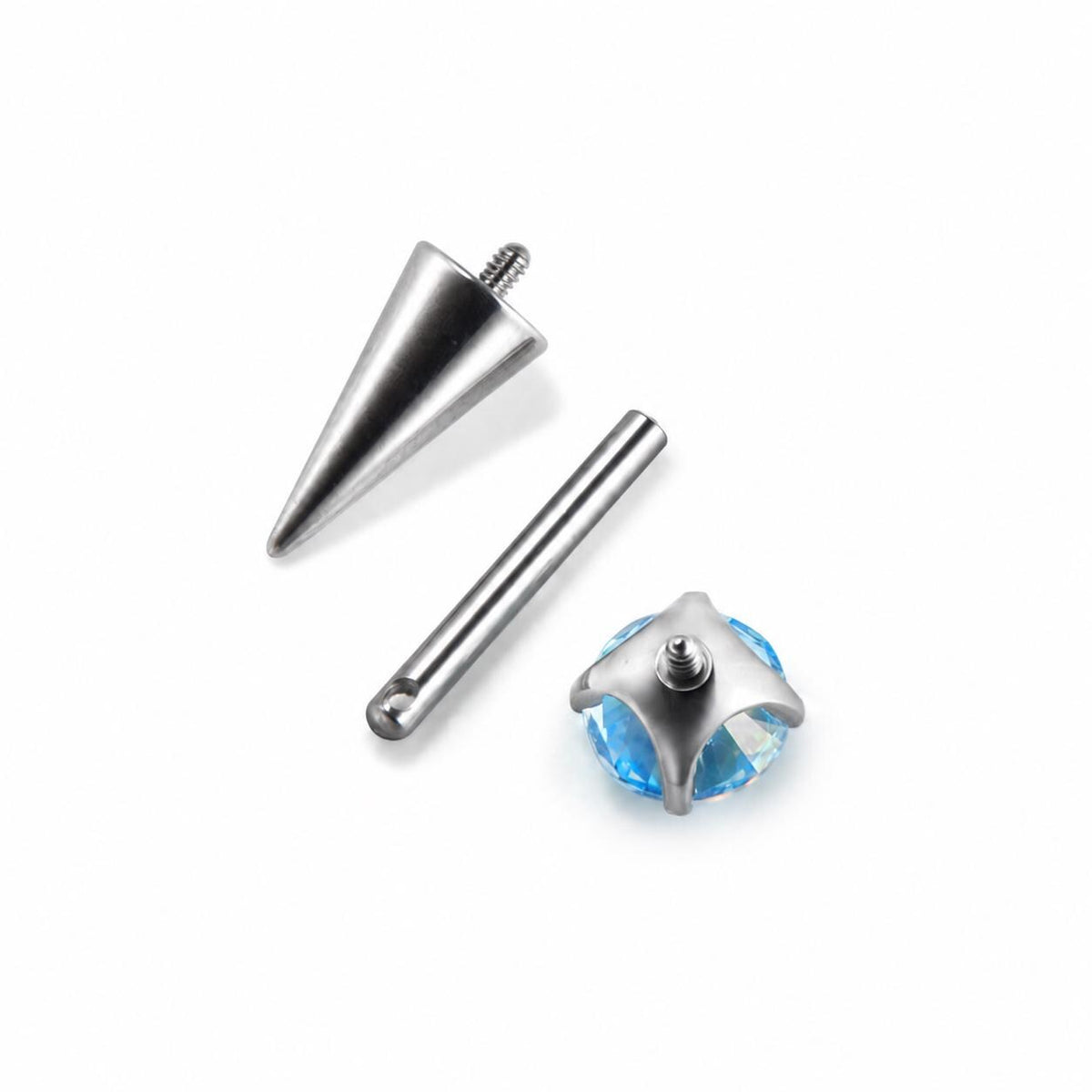 Round CZ & Spike Barbell detail 6