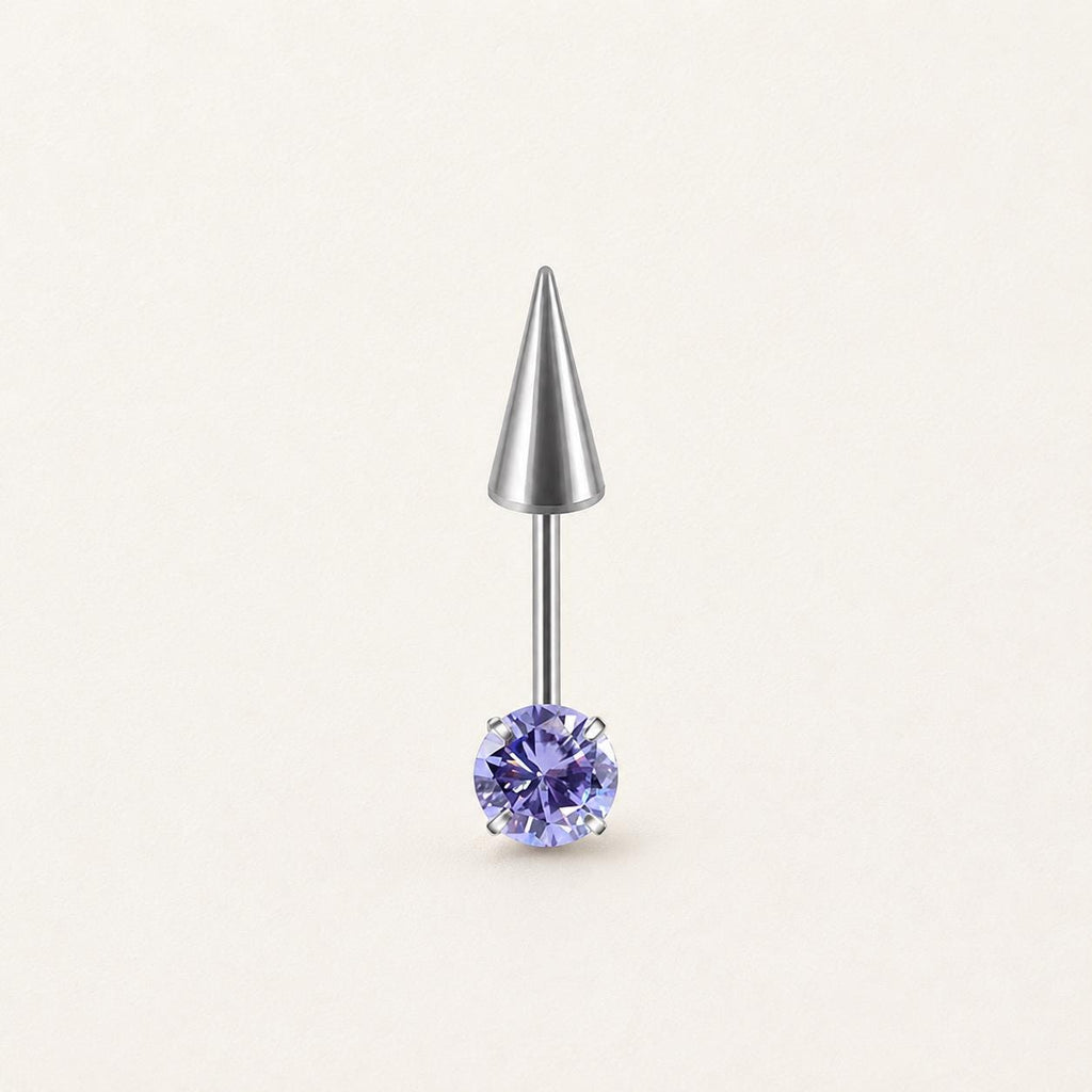 Round CZ & Spike Barbell detail 8
