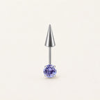 Round CZ & Spike Barbell detail 8