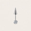 Round CZ & Spike Barbell Diamond Frost detail 11