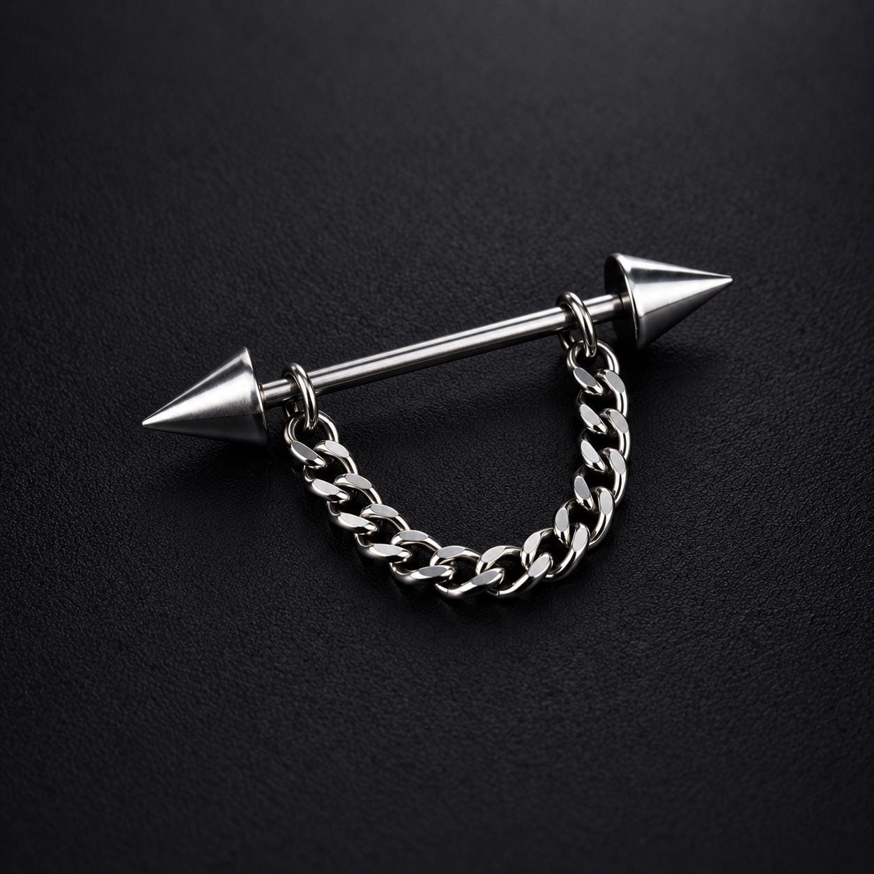 Double Spike & Chain Barbell Chained Spike detail 5