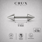 Double Spike & Chain Barbell detail 14