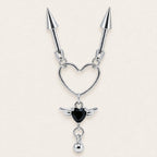 Devil Winged Heart Chain Midnight Devil detail 6