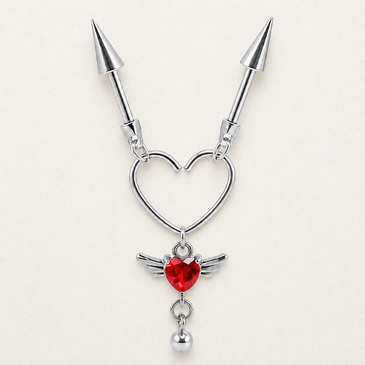 Devil Winged Heart Chain Crimson Desire detail 9