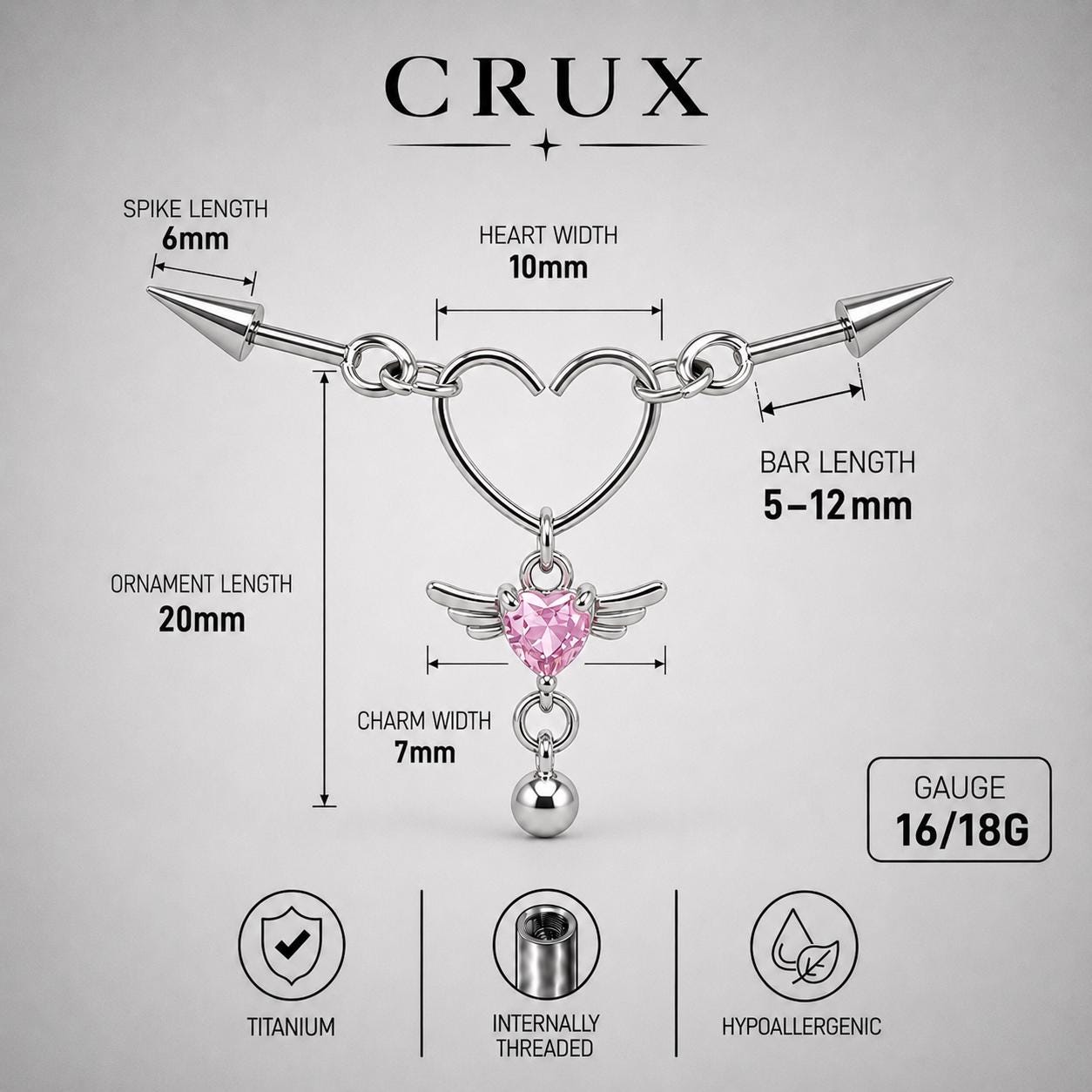 Devil Winged Heart Chain detail 11