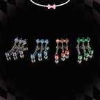 Triple Crystal Chain Tassel detail 4