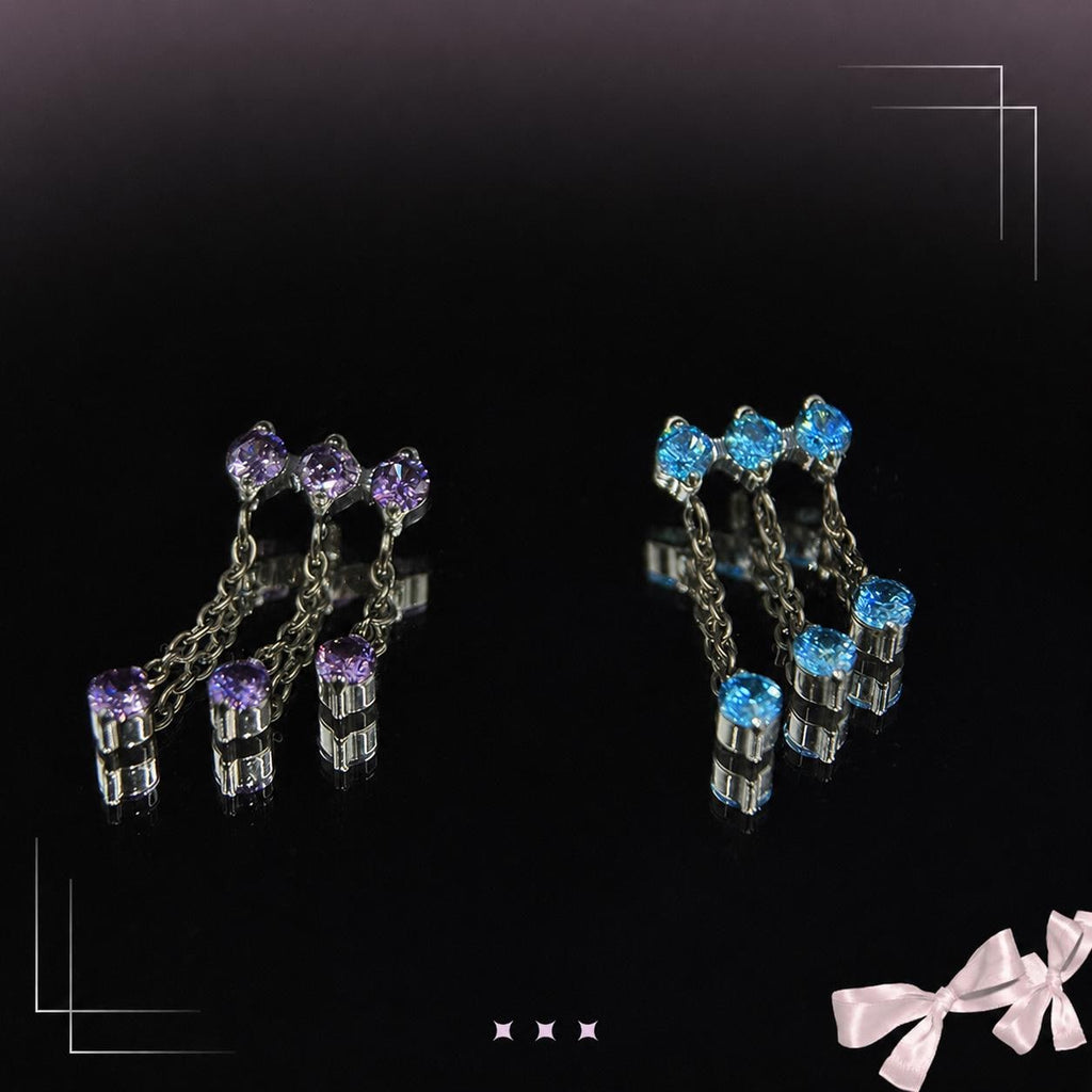 Triple Crystal Chain Tassel detail 6