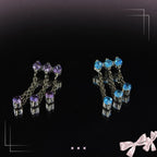 Triple Crystal Chain Tassel detail 6