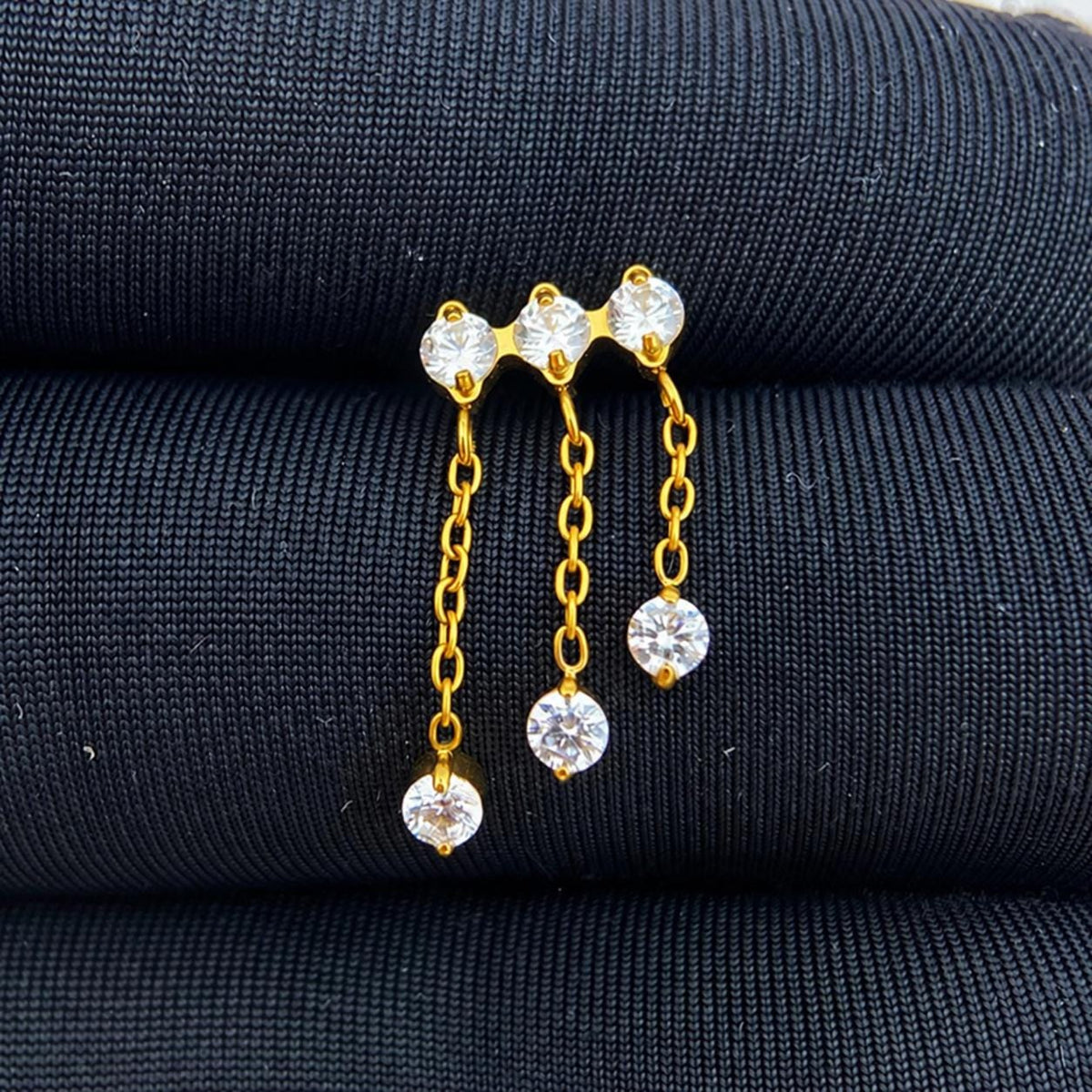 Triple Crystal Chain Tassel Golden Gleam detail 10