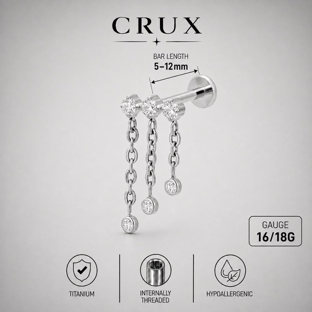 Triple Crystal Chain Tassel detail 15