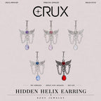 Devil Wing Crystal Dangle hidden helix jewelry