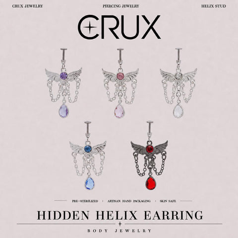 Devil Wing Crystal Dangle