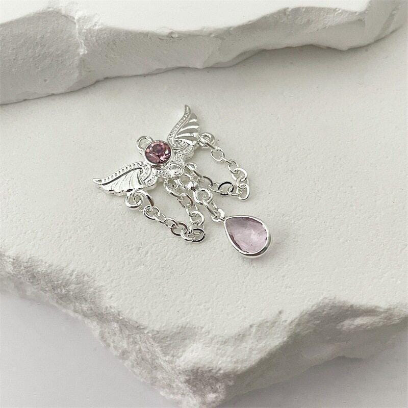 Devil Wing Crystal Dangle Silver｜Rose Reverie detail 9