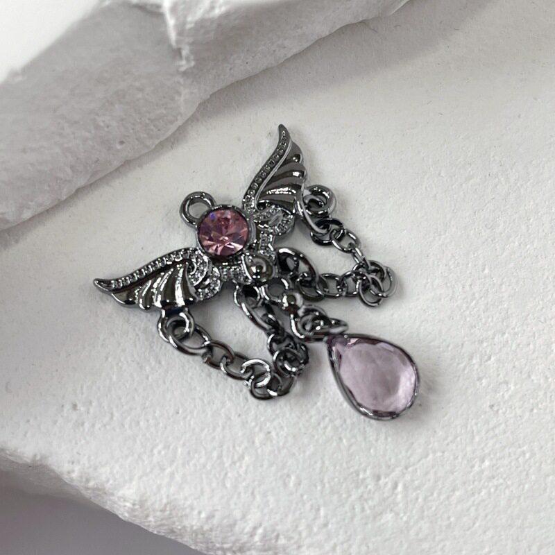Devil Wing Crystal Dangle Gunmetal｜Rose detail 14