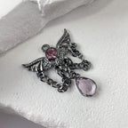 Devil Wing Crystal Dangle Gunmetal｜Rose detail 14