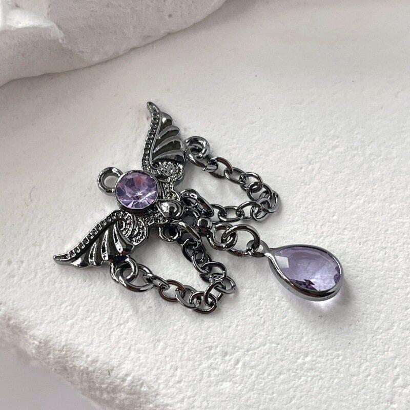 Devil Wing Crystal Dangle Gunmetal｜Amethyst detail 16
