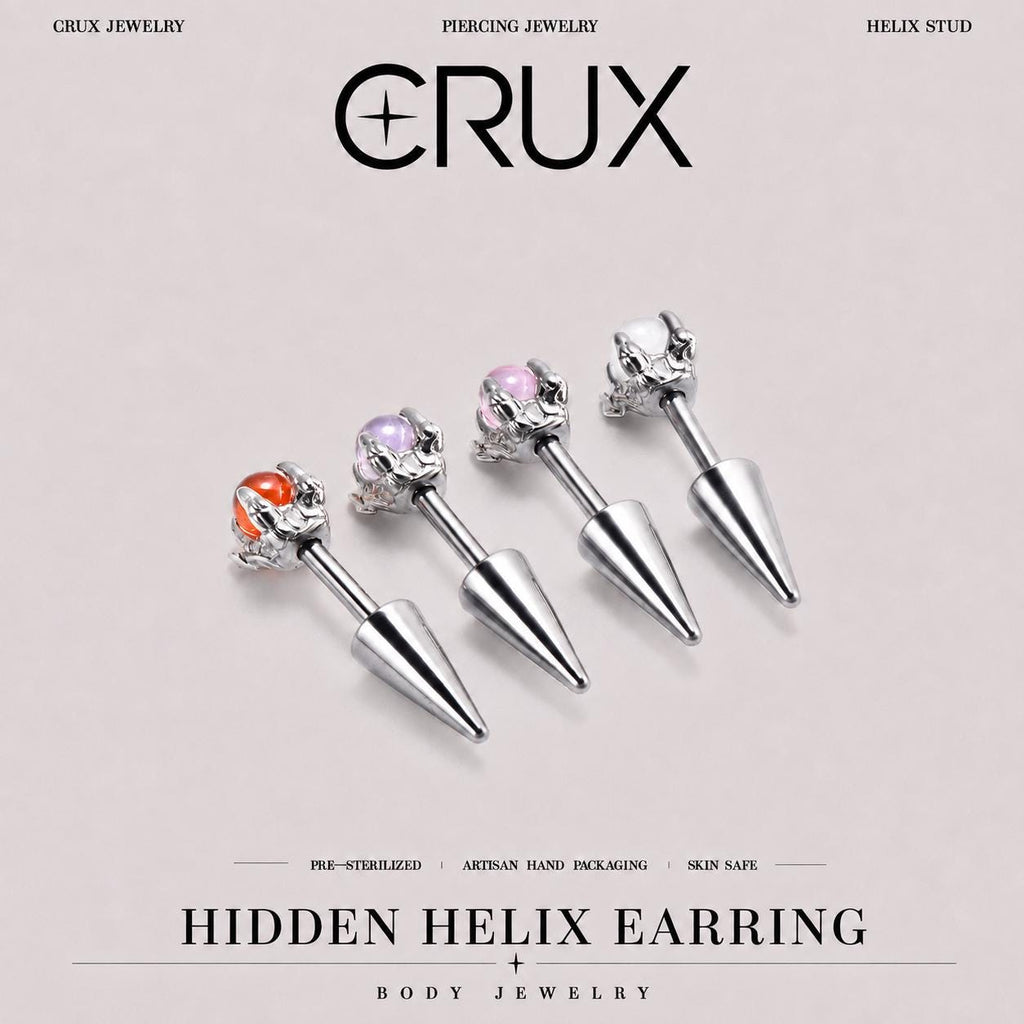 Dragon Claw Orb & Spike Barbell hidden helix jewelry