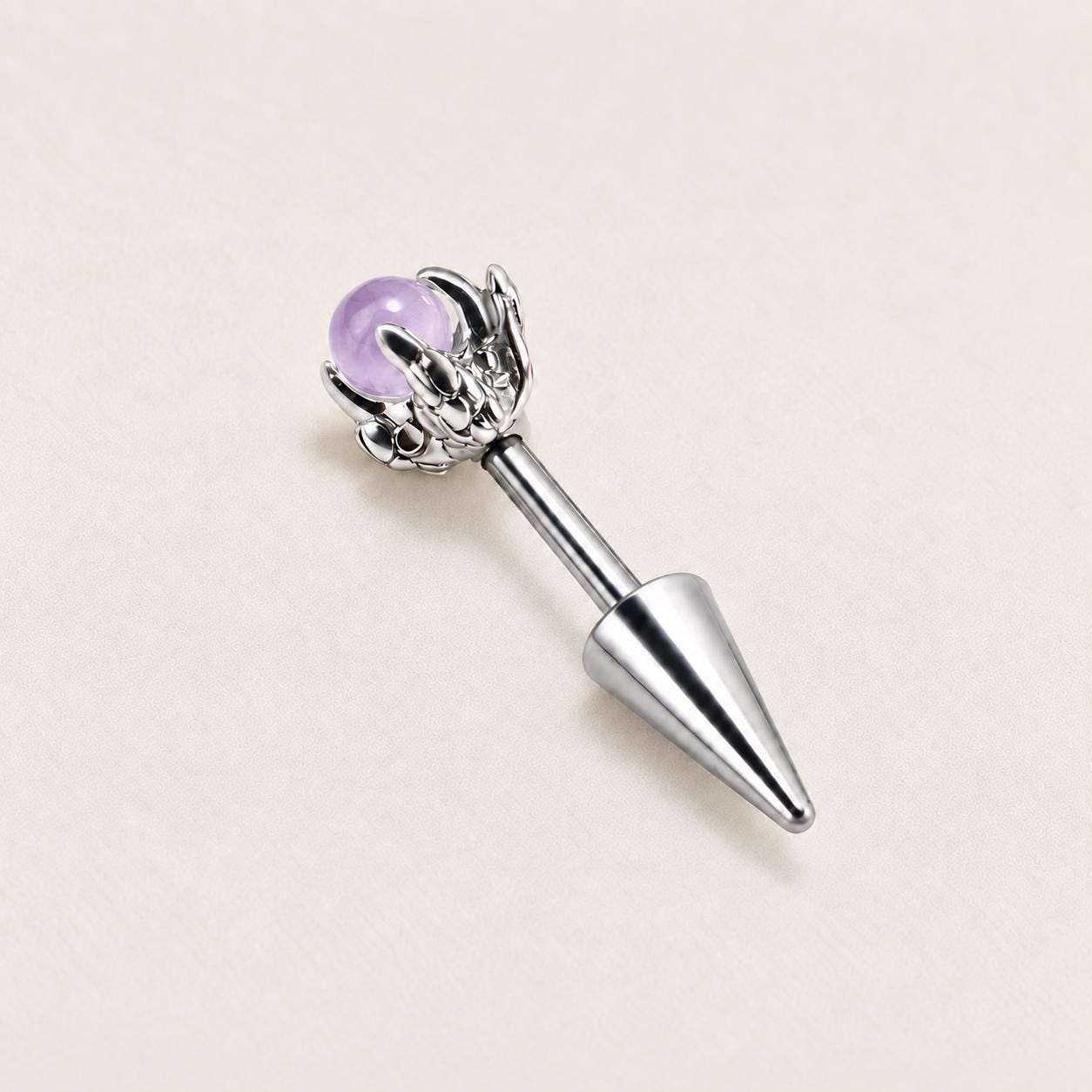 Dragon Claw Orb & Spike Barbell Violet Mist detail 9