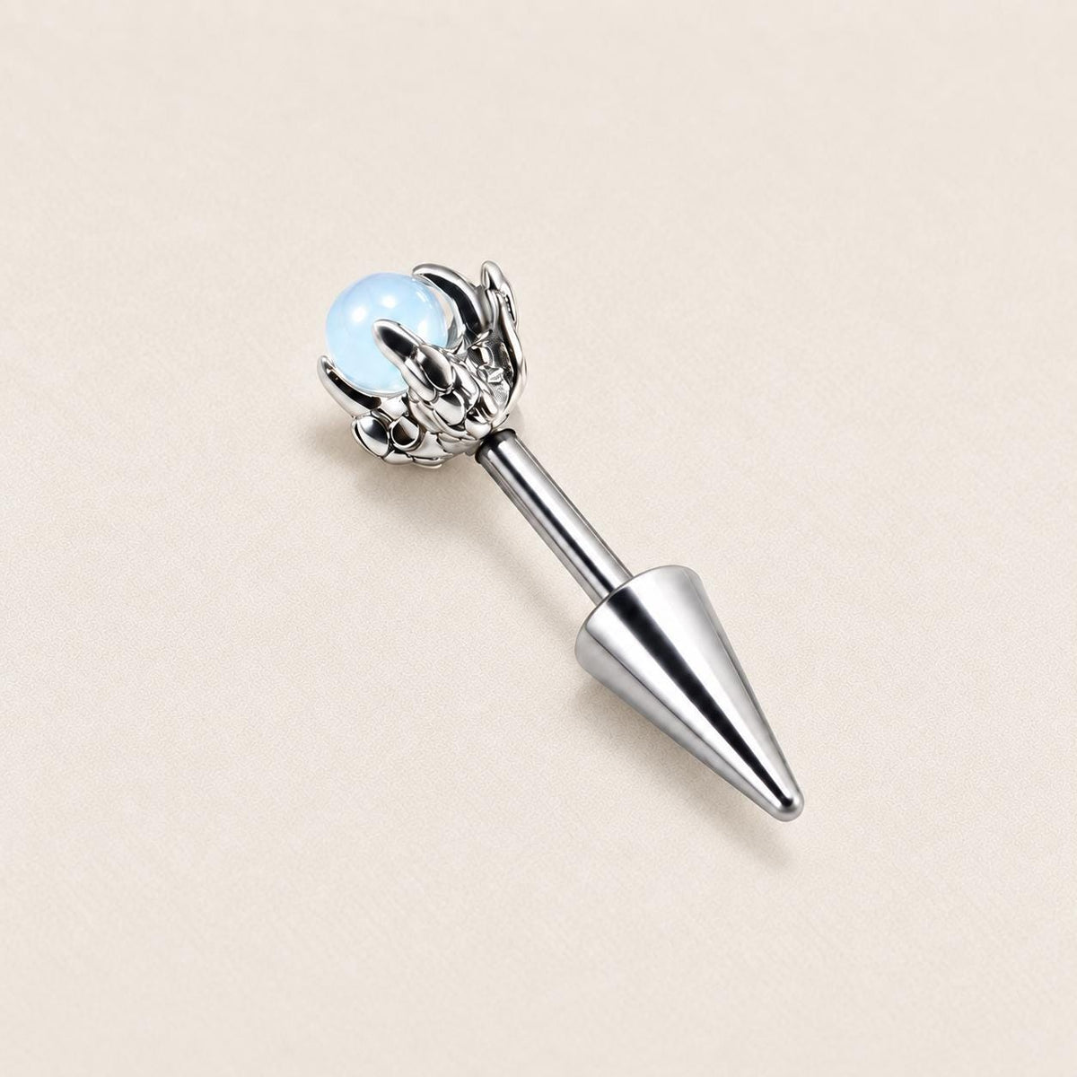 Dragon Claw Orb & Spike Barbell Moon Pearl detail 10