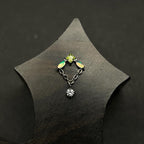 Iridescent Leaf Chain Dangle detail 6