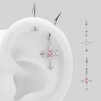 Gothic CZ Cross Dangle detail 6