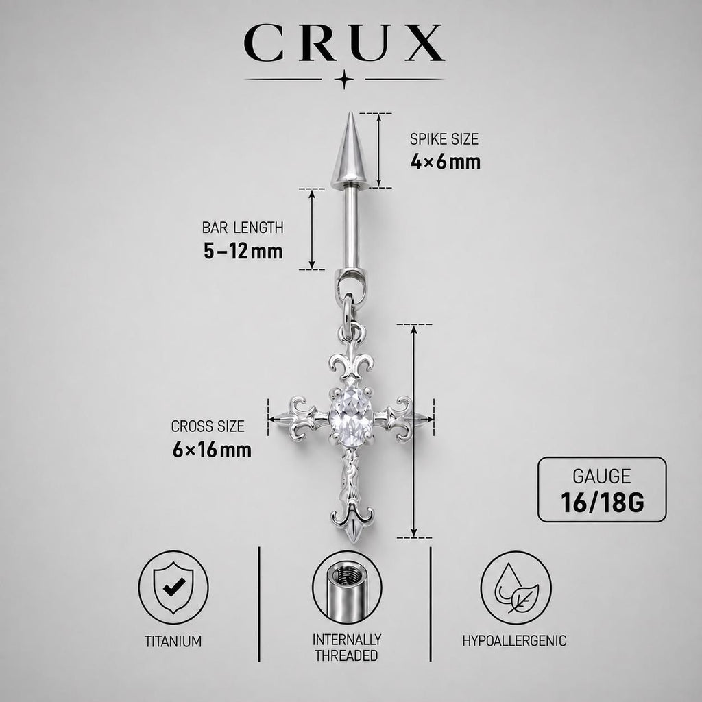 Gothic CZ Cross Dangle detail 11