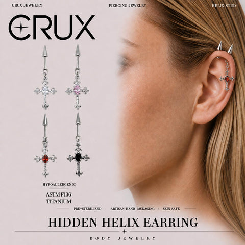Gothic CZ Cross Dangle