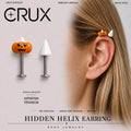 Halloween Pumpkin & Spike Set hidden helix jewelry