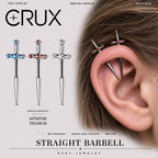 Crystal Sword Barbell hidden helix jewelry