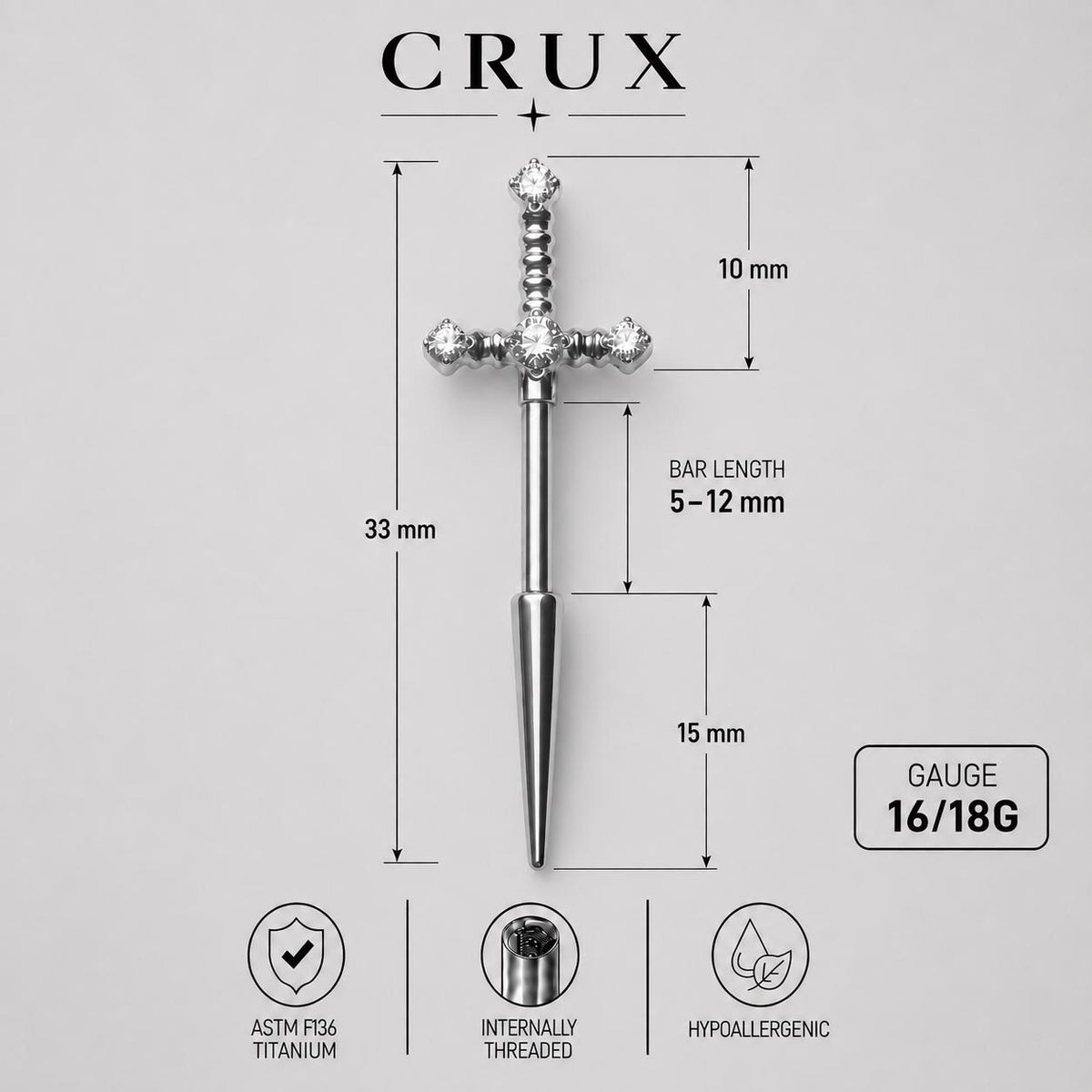 Crystal Sword Barbell detail 17