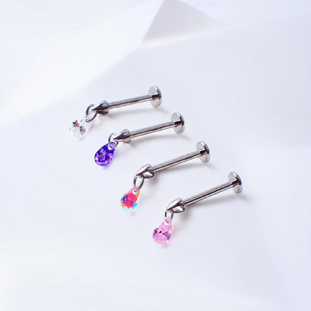 Crystal Dangle Stud detail 5