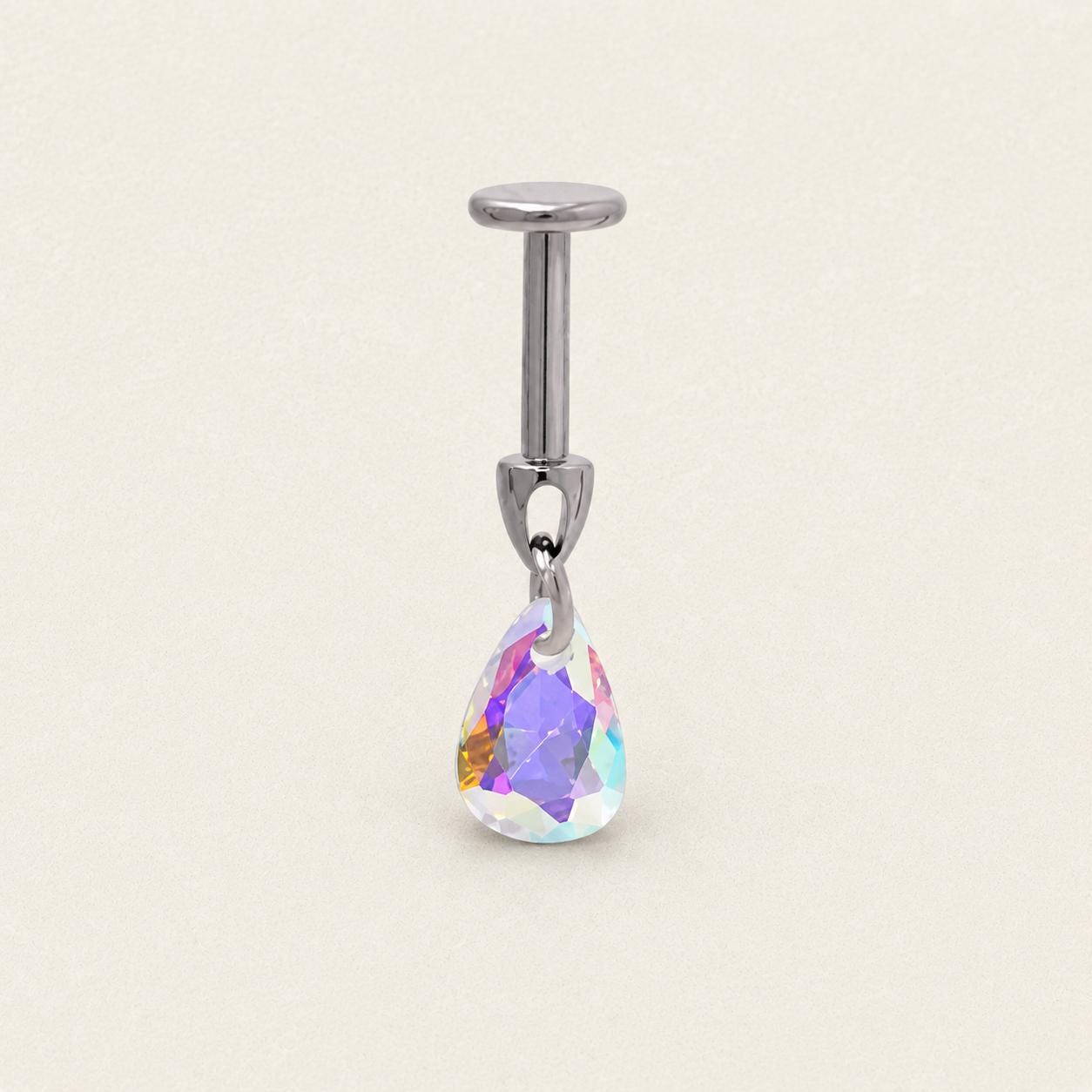 Crystal Dangle Stud Teardrop｜Aurora detail 9