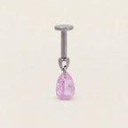 Crystal Dangle Stud Teardrop｜Blush detail 12