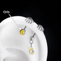Skeleton Hand Crystal Barbell Orb｜Golden Glow detail 14