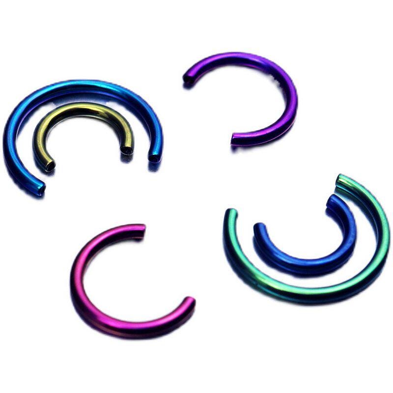 Customizable Titanium Horseshoe Barbell detail 3