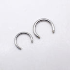 Customizable Titanium Horseshoe Barbell detail 9