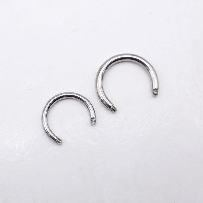 Customizable Titanium Horseshoe Barbell detail 9