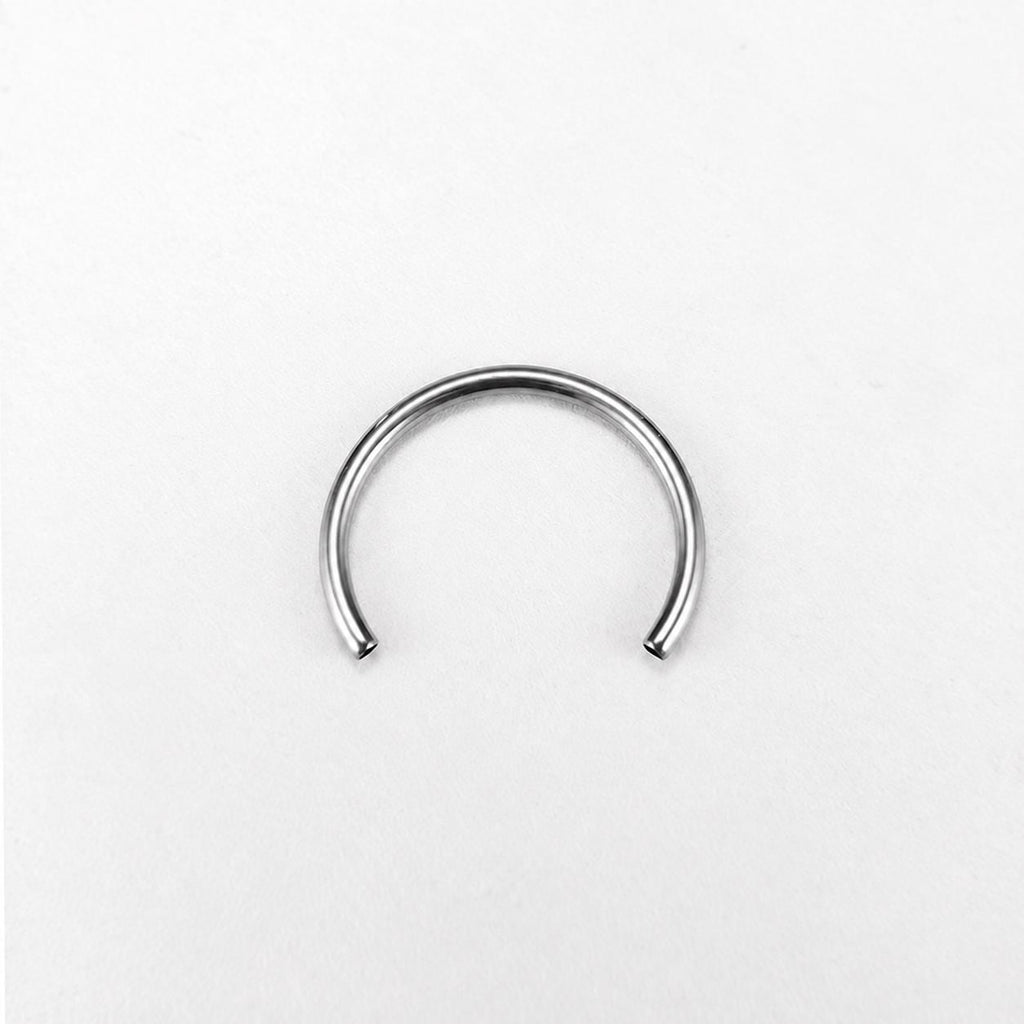Customizable Titanium Horseshoe Barbell detail 15