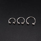 Classic Titanium Horseshoe Ring detail 11