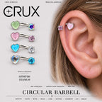 Sweetheart Crystal Titanium Horseshoe Ring